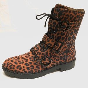 NWOT Jessica Simpson Kirlah Rhinestone Combat Boots